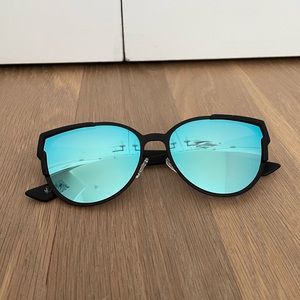 Quay Australia Cat Eye Sunglasses with Mirrored Lens